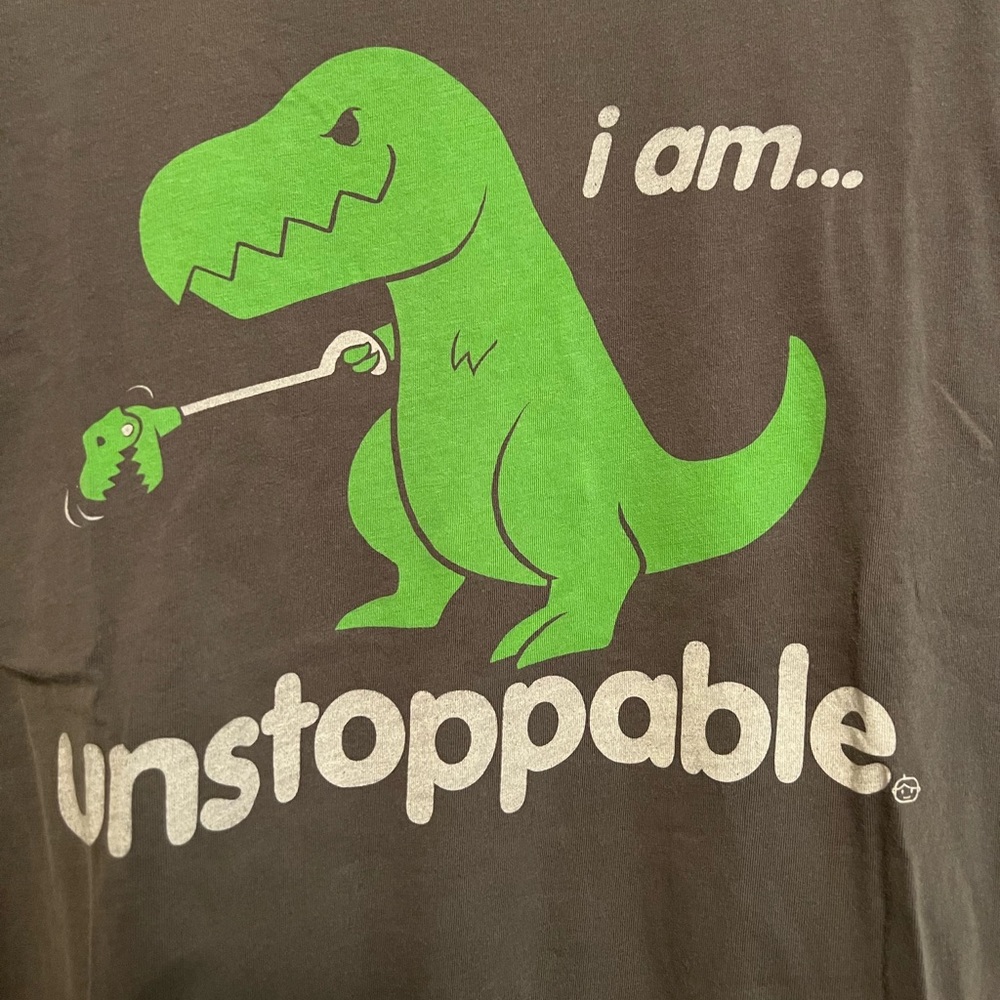 Goodie Two Sleeves dinosaur Tshirt